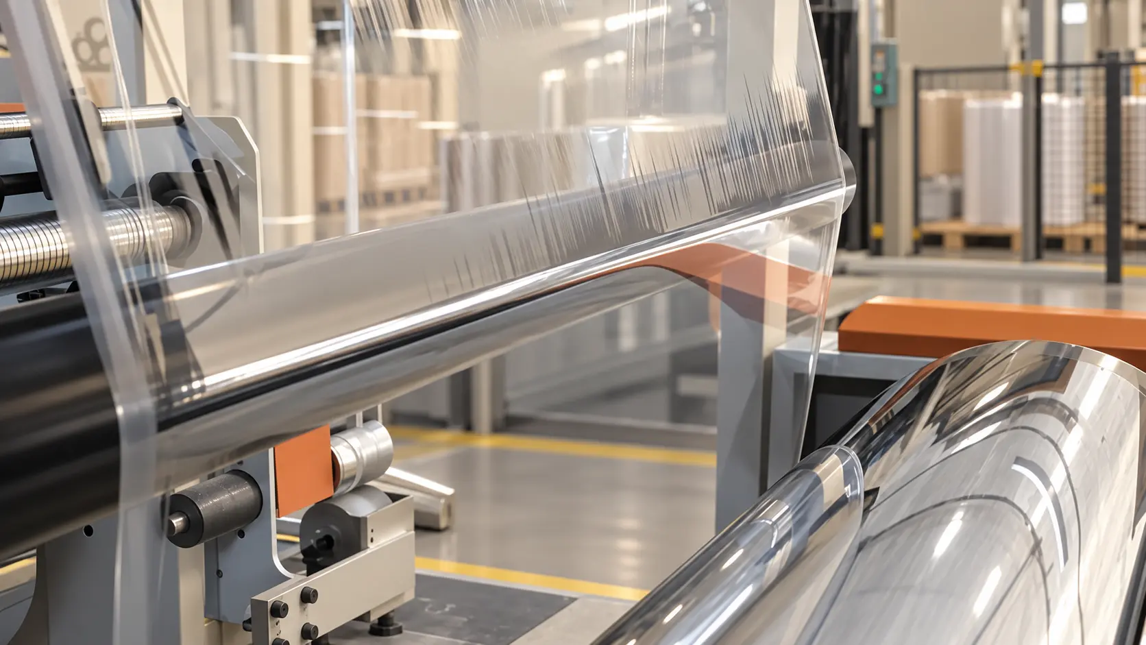 Machine grade stretch film rolls